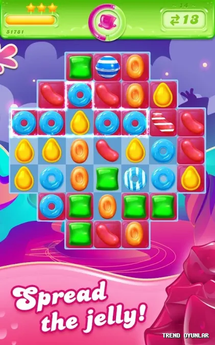 Candy Crush Jelly Saga ekran görüntüsü 2 - Zeka oyunu