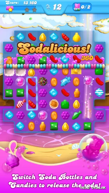 Candy Crush Soda Saga ekran görüntüsü 4 - Zeka oyunu