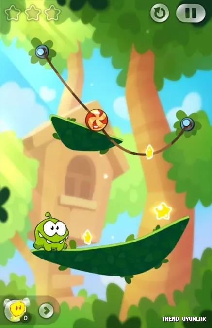Cut the Rope ekran görüntüsü 3 - Zeka oyunu