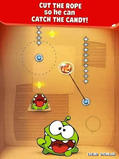 Cut the Rope ekran görüntüsü 4 - Zeka oyunu