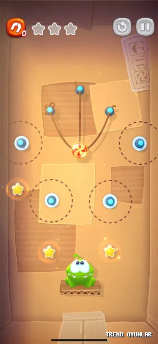 Cut the Rope ekran görüntüsü 5 - Zeka oyunu
