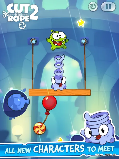 Cut the Rope ekran görüntüsü 8 - Zeka oyunu