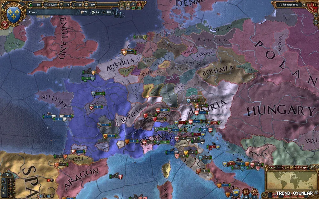 Europa Universalis IV ekran görüntüsü 2 - Strateji oyunu
