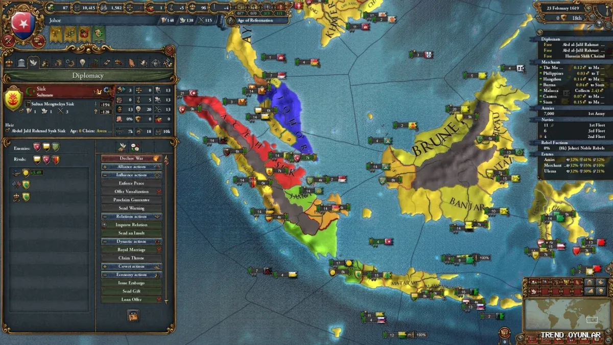 Europa Universalis IV ekran görüntüsü 5 - Strateji oyunu
