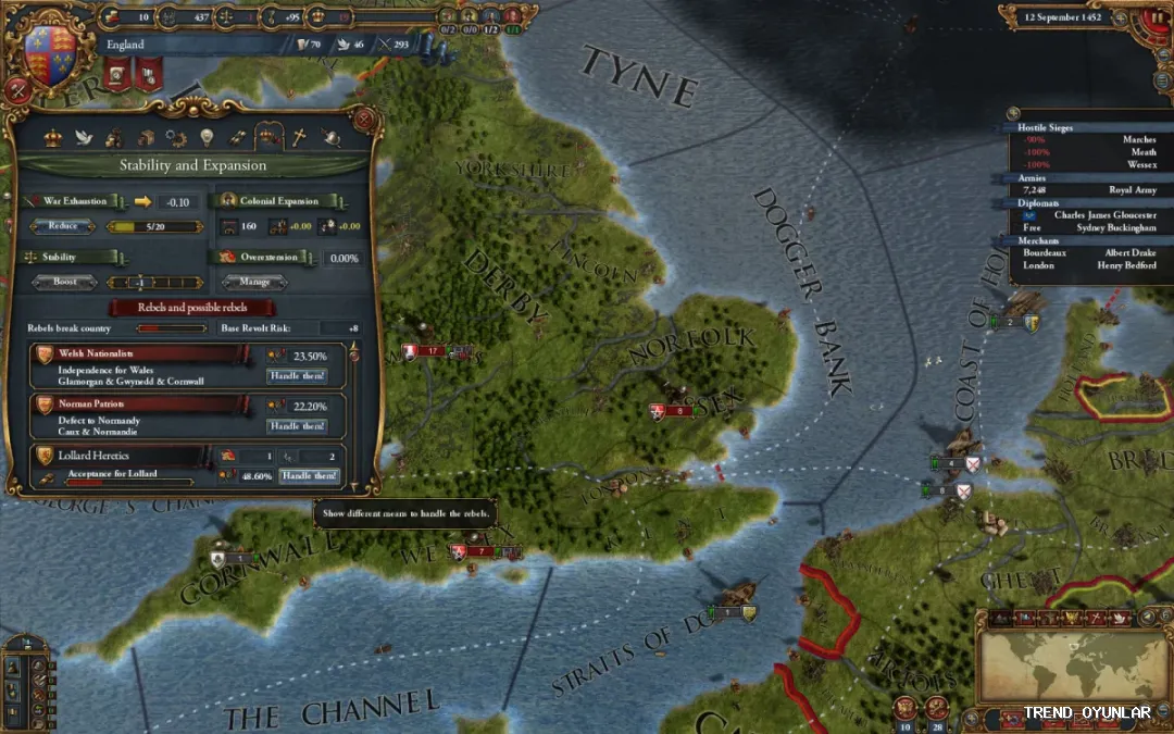 Europa Universalis IV ekran görüntüsü 8 - Strateji oyunu