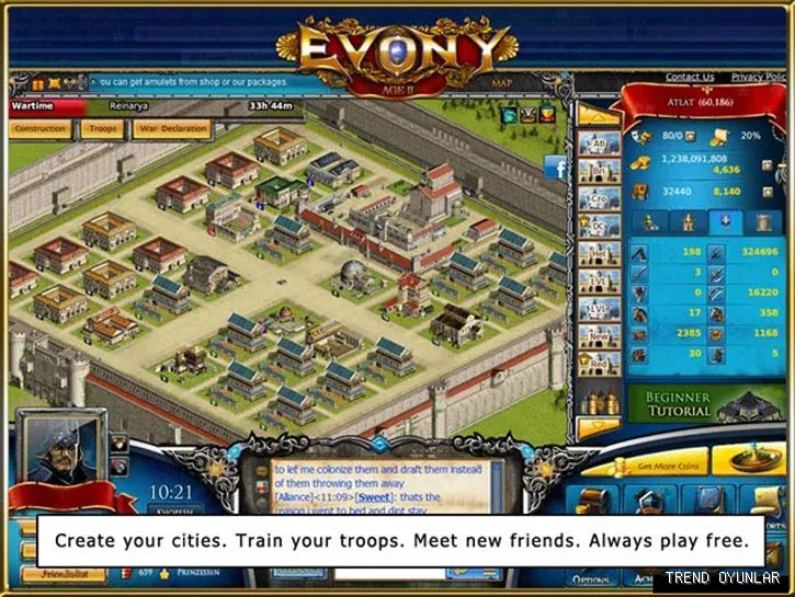 Evony indir - Strateji oyunu