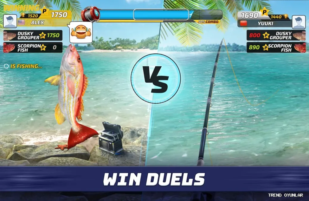 Fishing Clash ekran görüntüsü 7 - Spor oyunu