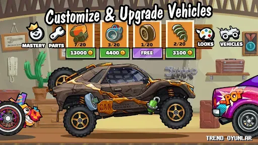 Hill Climb Racing 2 ekran görüntüsü 2 - Yarış oyunu