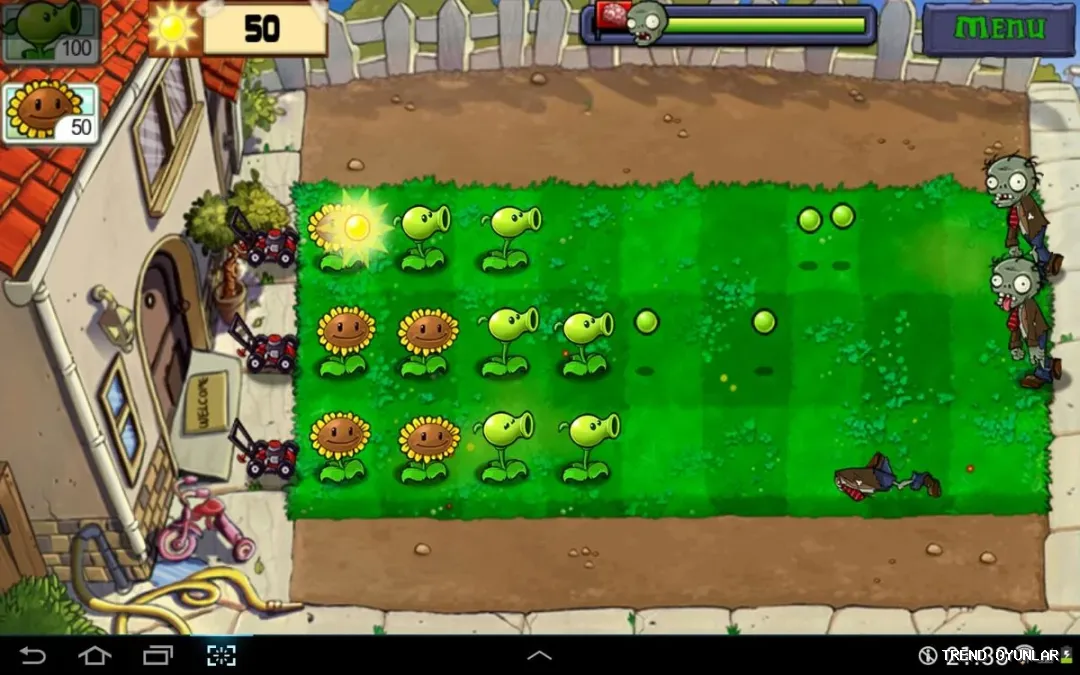 Plants vs. Zombies ekran görüntüsü 3 - Strateji oyunu