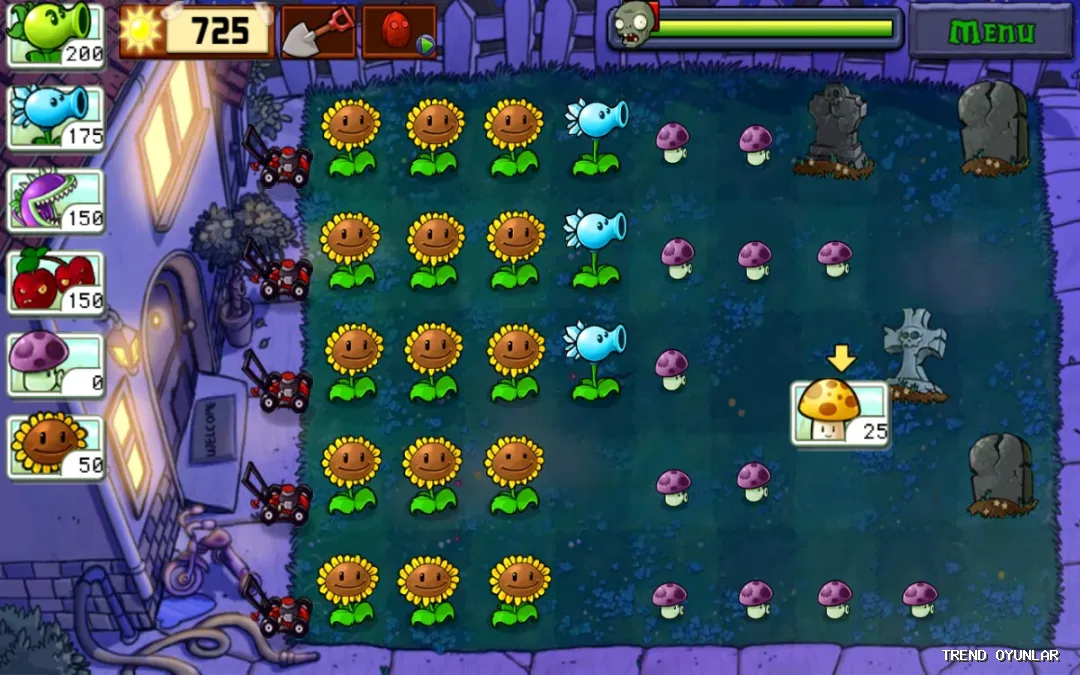 Plants vs. Zombies ekran görüntüsü 8 - Strateji oyunu