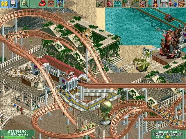 RollerCoaster Tycoon 2 ekran görüntüsü 2 - Simülasyon oyunu