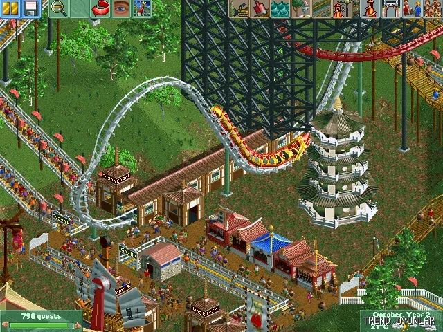 RollerCoaster Tycoon 2 ekran görüntüsü 5 - Simülasyon oyunu