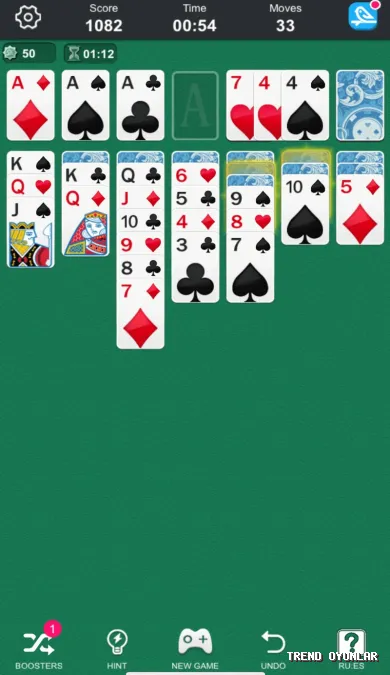 Solitaire ekran görüntüsü 5 - Zeka oyunu
