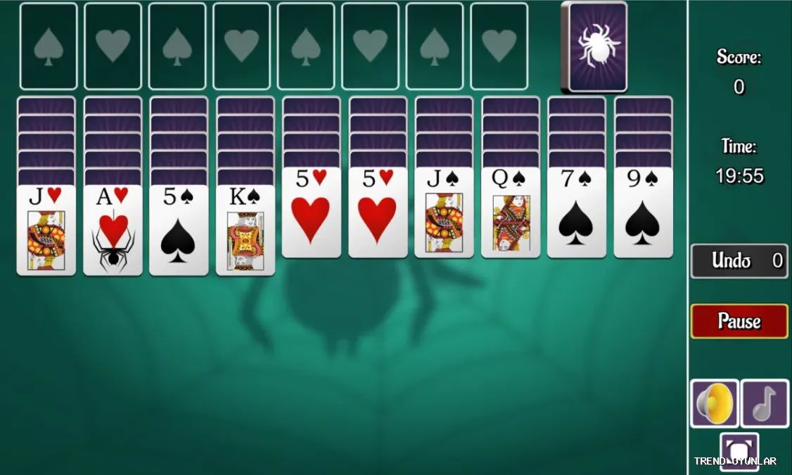 Spider Solitaire ekran görüntüsü 2 - Zeka oyunu