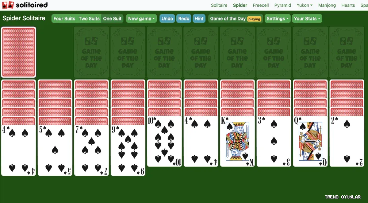 Spider Solitaire ekran görüntüsü 4 - Zeka oyunu