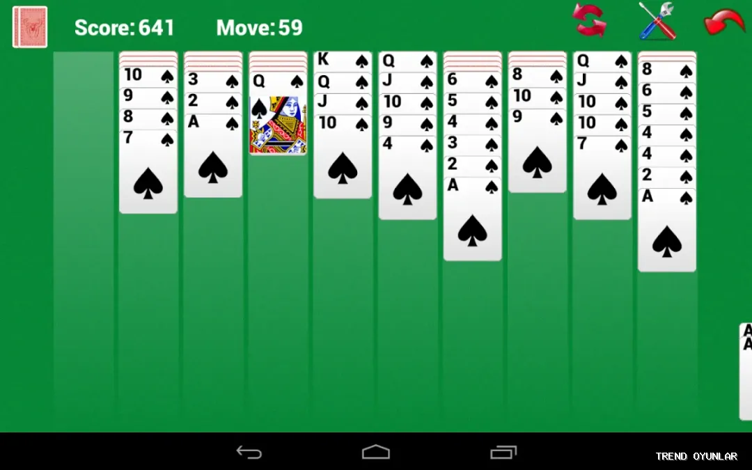 Spider Solitaire ekran görüntüsü 5 - Zeka oyunu