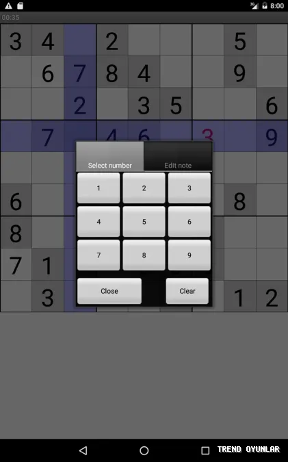 Sudoku.com ekran görüntüsü 2 - Zeka oyunu