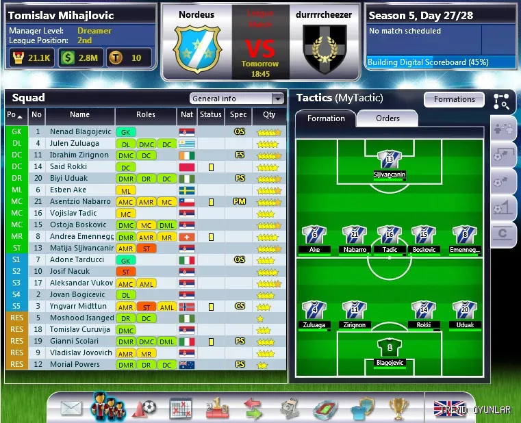 Top Eleven ekran görüntüsü 5 - Spor oyunu